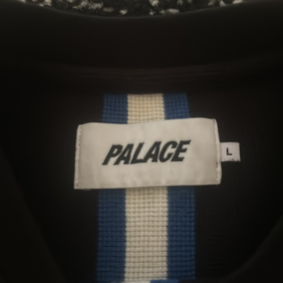 Palace Vertical Weave T-Shirt Black Large FW17 - Picture 4 of 5